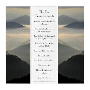 Christianity / Judaism Ten Commandments Triptych