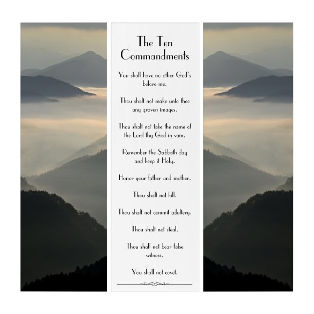 Christianity / Judaism Ten Commandments Triptych (Front)