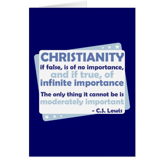 Christianity - Of Infinite Importance Cards (Front)