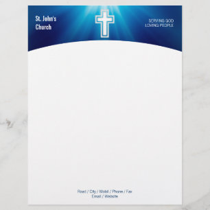 Christianity   Religious Cross Letterhead