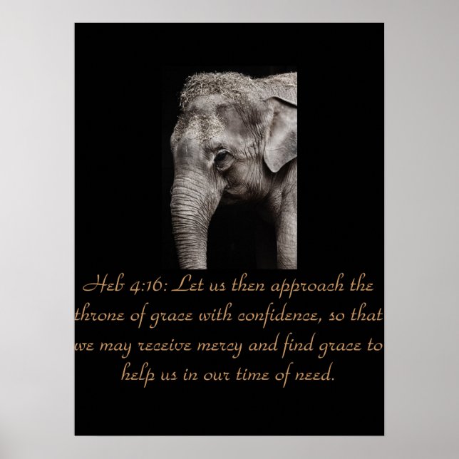 Christianity Scripture Heb 4:16 Poster (Front)
