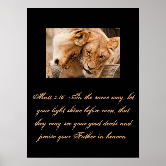 Christianity Scripture Matt 5:16 Poster (Front)