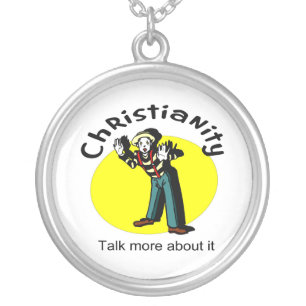 Christianity, Talk more about it with mime Silver Plated Necklace