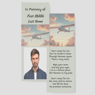 ChristianMemorial Keepsakes Pilot Airplane Sunset  Bookmarks