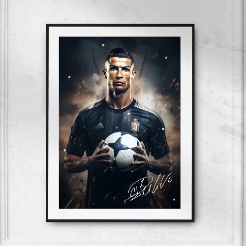 Christiano Ronaldo Signed Poster FootballLoverGift