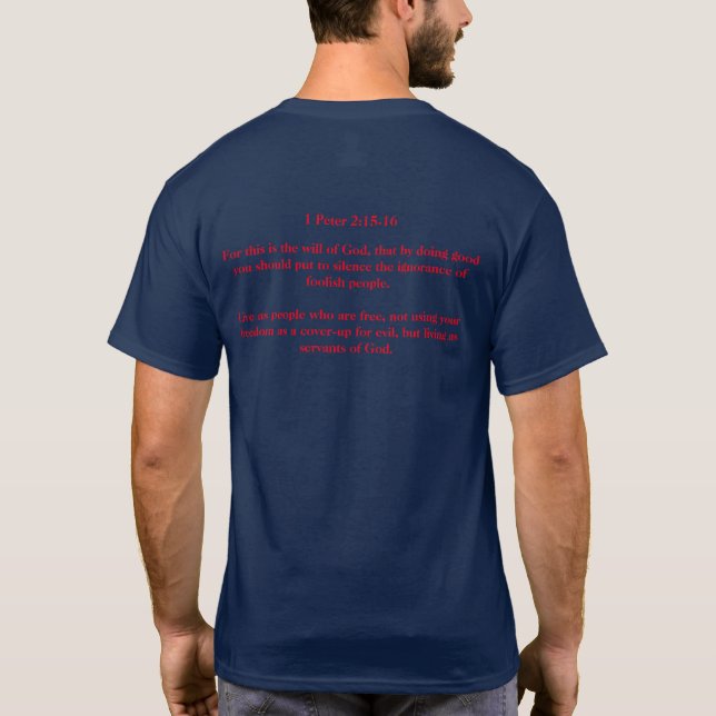 Christians Against Trump 2-sided Bible verse T-Shirt (Back)