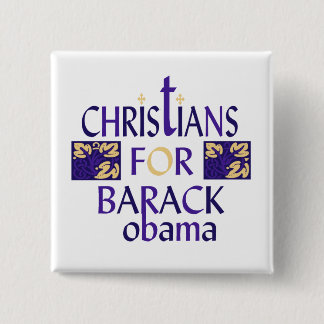 CHRISTIANS FOR BARACK OBAMA PINBACK BUTTON