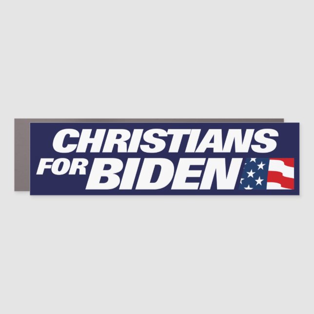 Christians For Biden 2024 Bumper Car Magnet (Front)