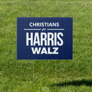 Christians for Harris Walz Sign