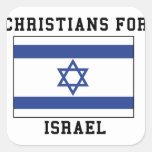 Christians For Israel Square Sticker at Zazzle