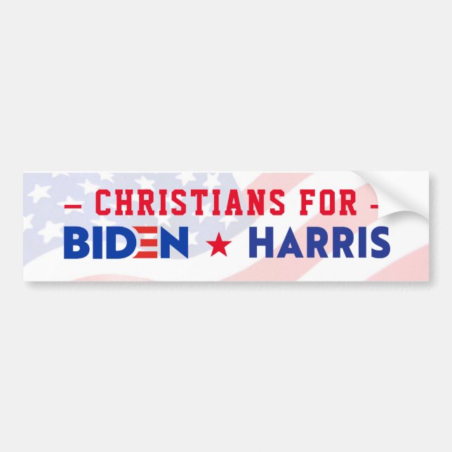 CHRISTIANS FOR JOE BIDEN & KAMALA HARRIS 2020 BUMPER STICKER (Front)