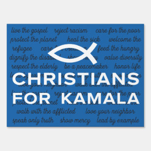 Christians For Kamala 18x24 Double-Sided Yard Sign