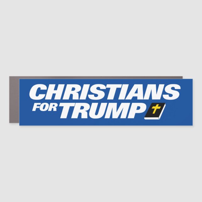 Christians For Trump 2024 Bumper Car Magnet (Front)