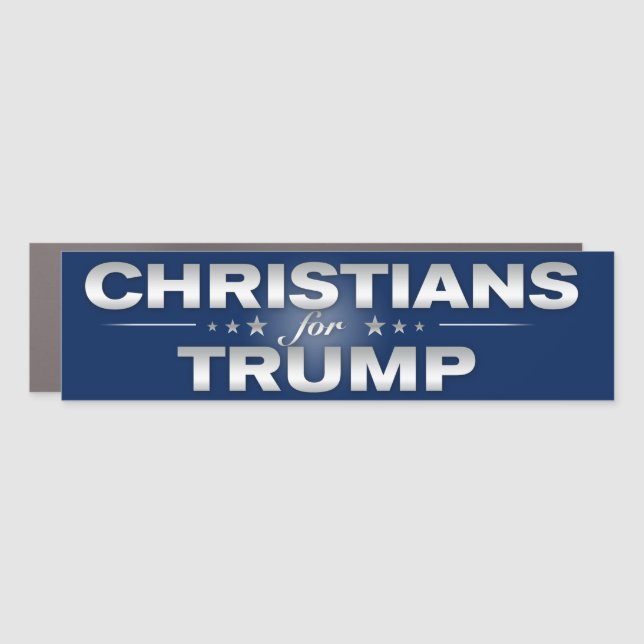 Christians For Trump 2024 Bumper Car Magnet (Front)