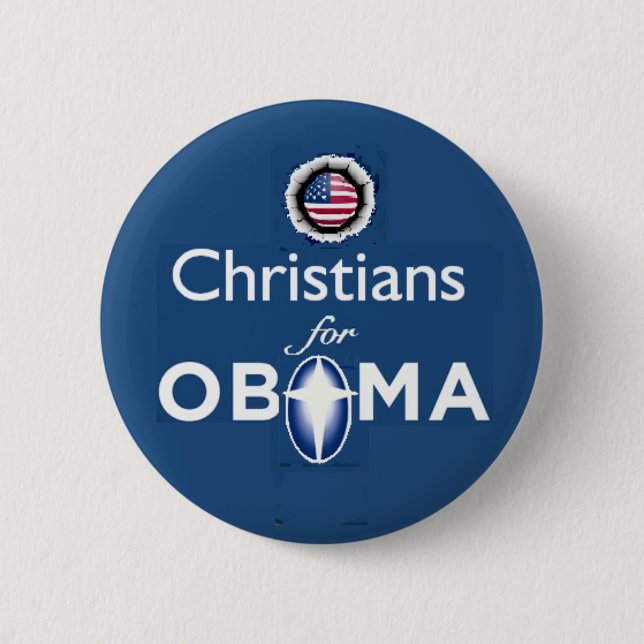 CHRISTIANS OBAMA Button (Front)