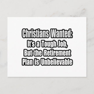 Christians Wanted... Postcard