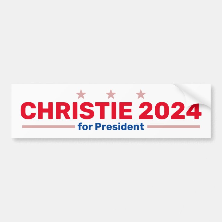 Christie 2024 bumper sticker Zazzle