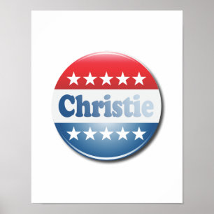CHRISTIE CAMPAIGN BUTTON POSTER