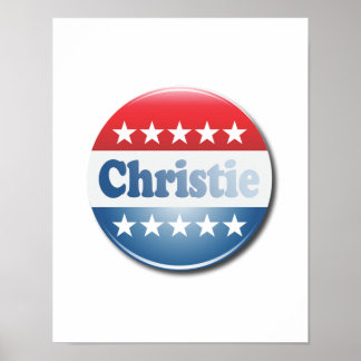 CHRISTIE CAMPAIGN BUTTON POSTER