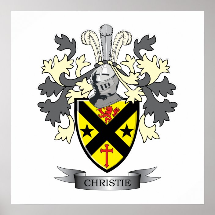 Christie Family Crest Coat of Arms Poster | Zazzle.com