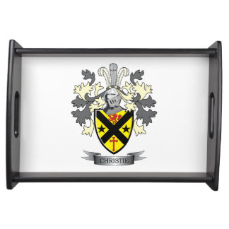 Christie Family Crest Coat of Arms Serving Tray