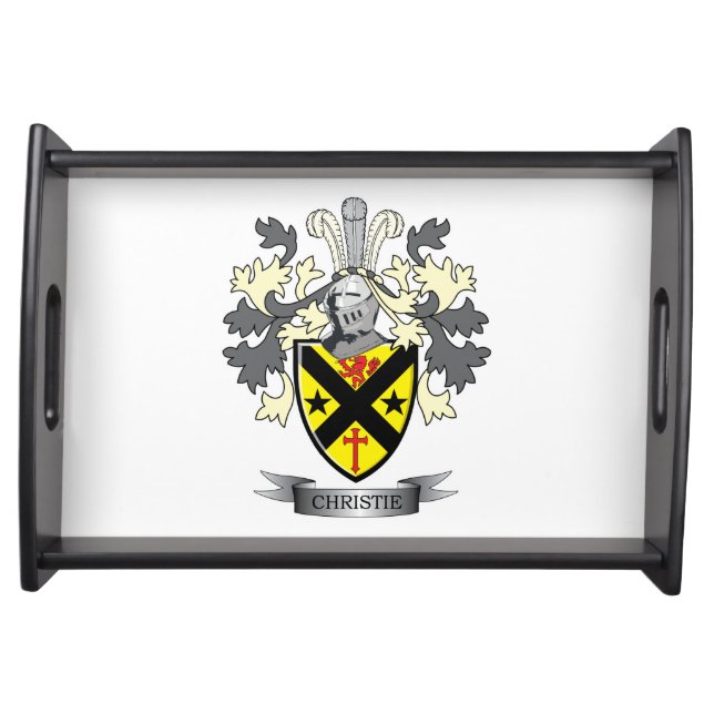 Christie Family Crest Coat of Arms Serving Tray (Front)