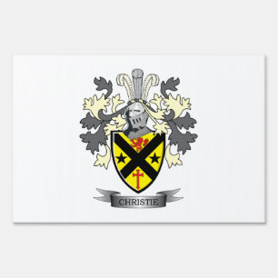 Christie Family Crest Coat of Arms Yard Sign