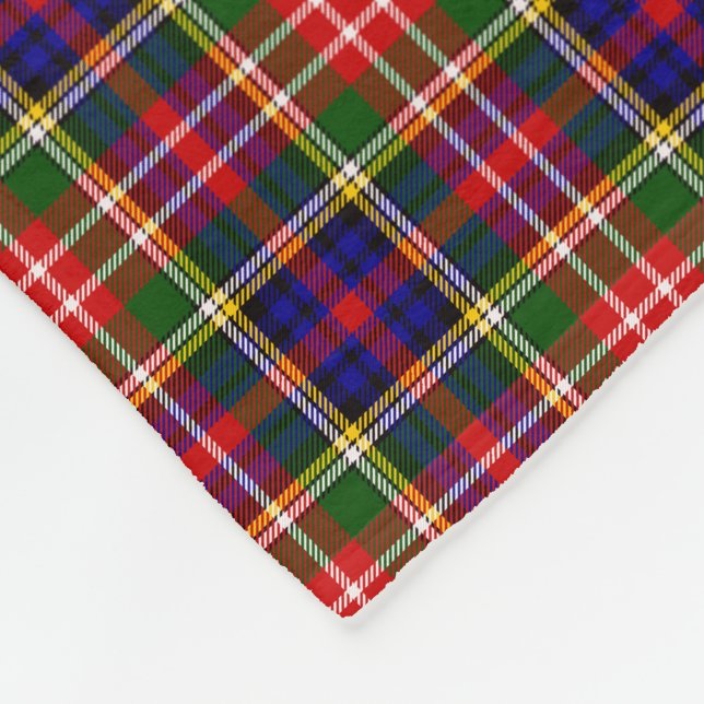 Christie Family Tartan Plaid Pattern Fleece Blanket (Corner)