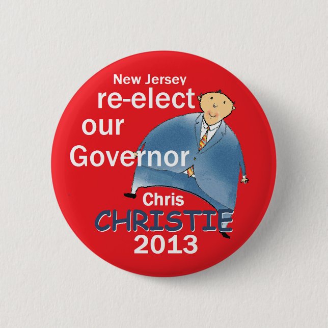 Christie Governor 2013 Pinback Button (Front)