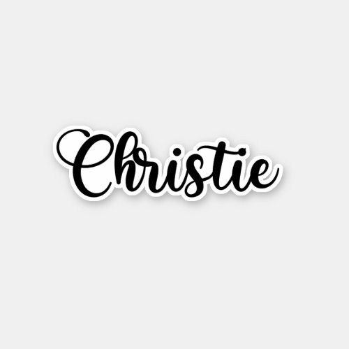 Christie Name _ Handwritten Calligraphy Sticker