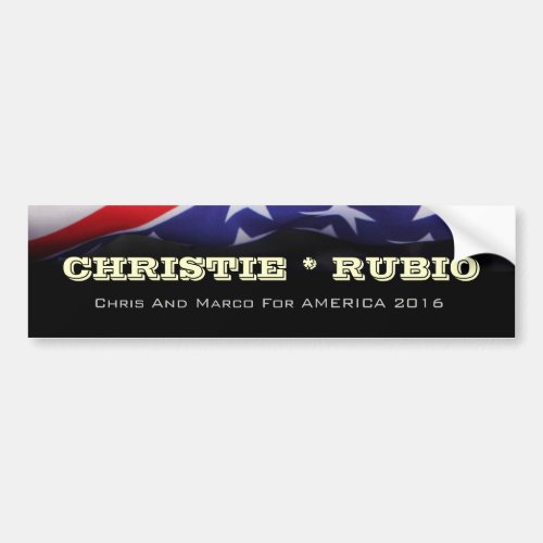 Christie  Rubio 2016 Campaign Bumper Sticker