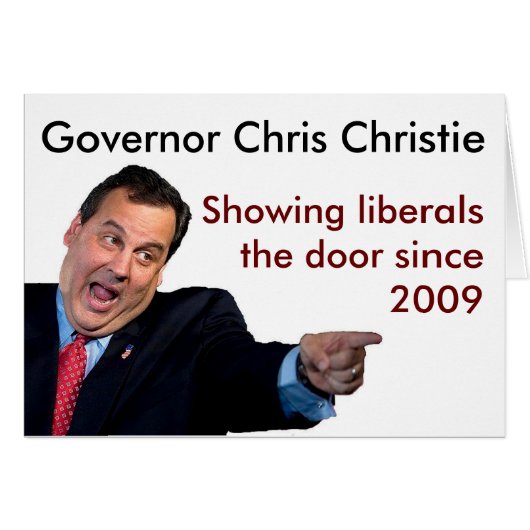 Christie Showing Liberals the Door Cards (Front Horizontal)