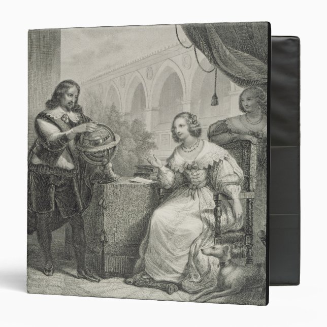 Christina (1626-89) Queen of Sweden, from a series Binder (Front/Inside)