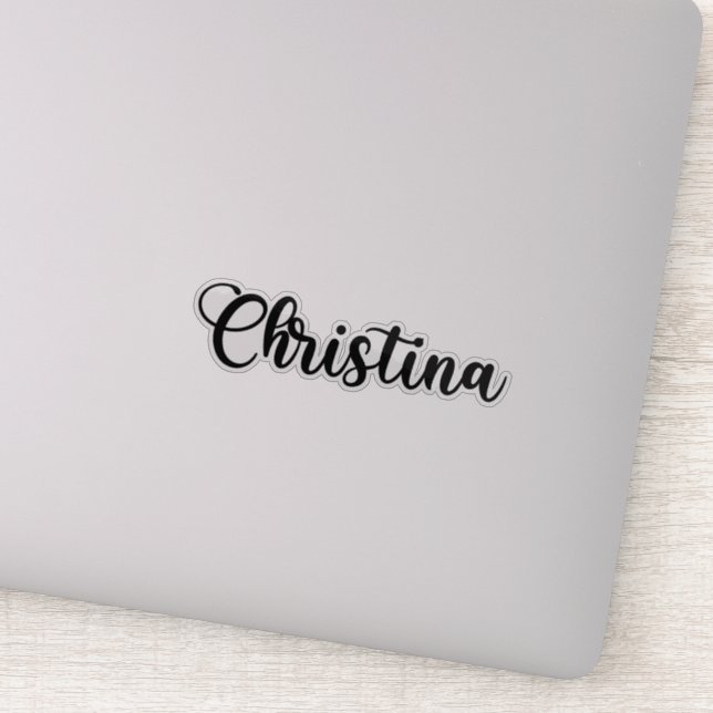 Christina Name - Handwritten Calligraphy Sticker (Detail)