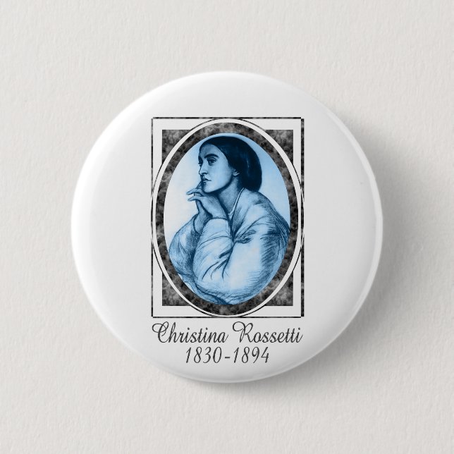Christina Rossetti Pinback Button (Front)