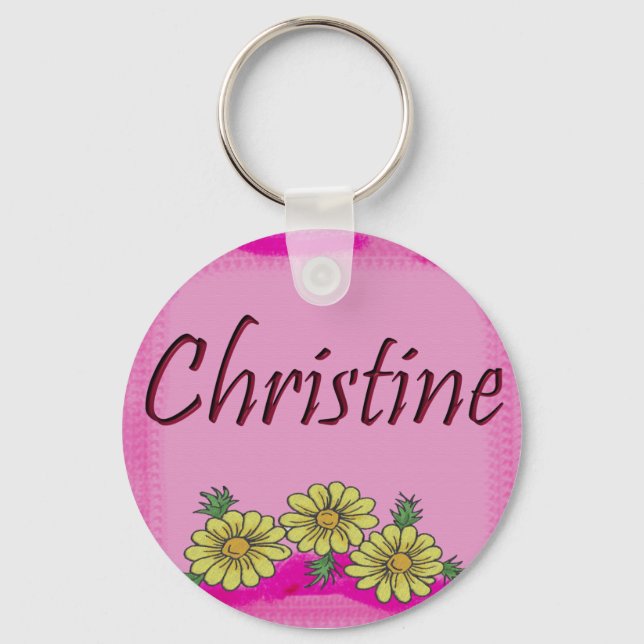 Christine Daisy Keychain (Front)