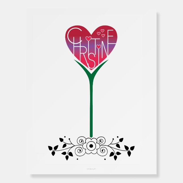 Christine Lover's Heart® 11"x14" poster (Front)