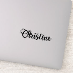 Christine Name - Handwritten Calligraphy Sticker
