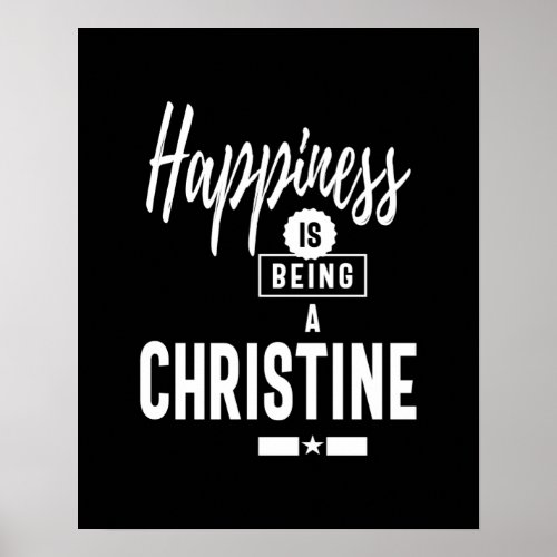 Christine Personalized Name Birthday Gift Poster