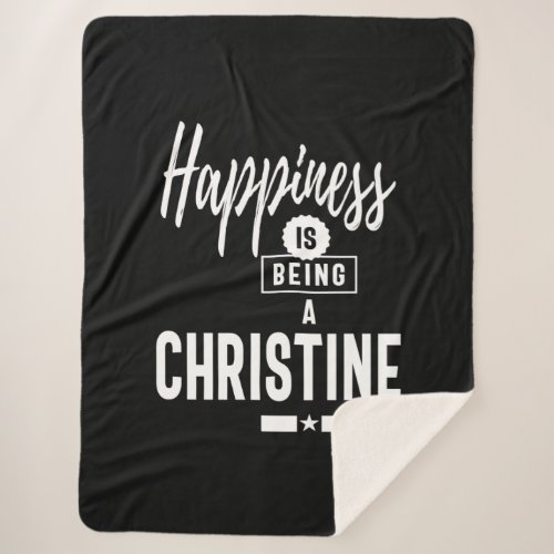 Christine Personalized Name Birthday Gift Sherpa Blanket