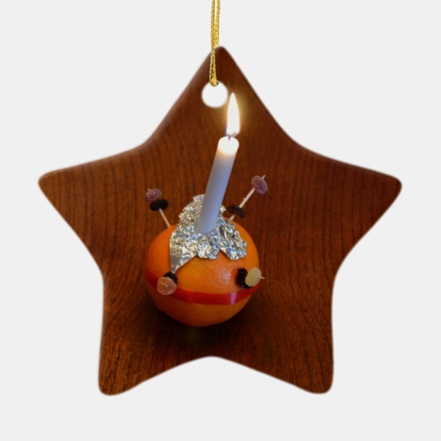 Christingle Ceramic Ornament (Front)