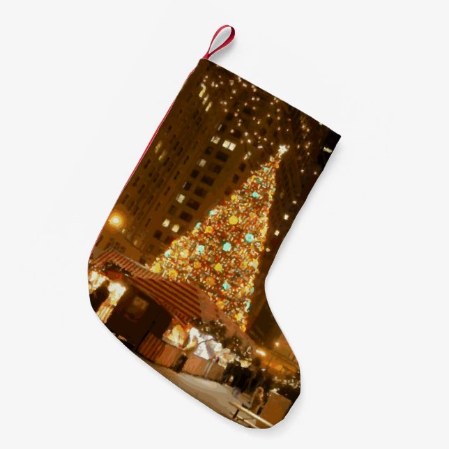 Christkindlmarket - December 21, 2005 in Chicago Small Christmas Stocking (Front (Hanging))