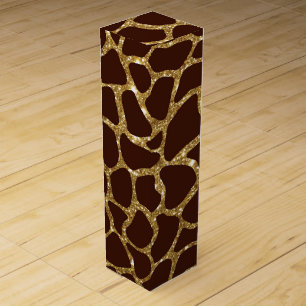 Christma  Giraffe Print Wine Box