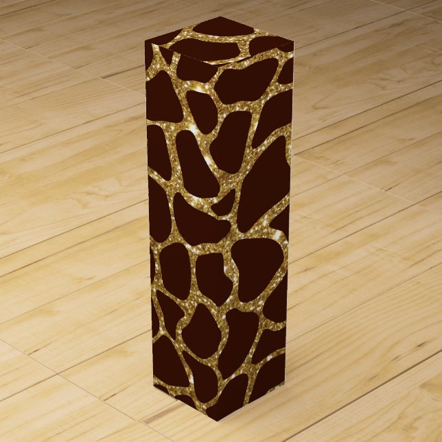 Christma  Giraffe Print Wine Box (Front)