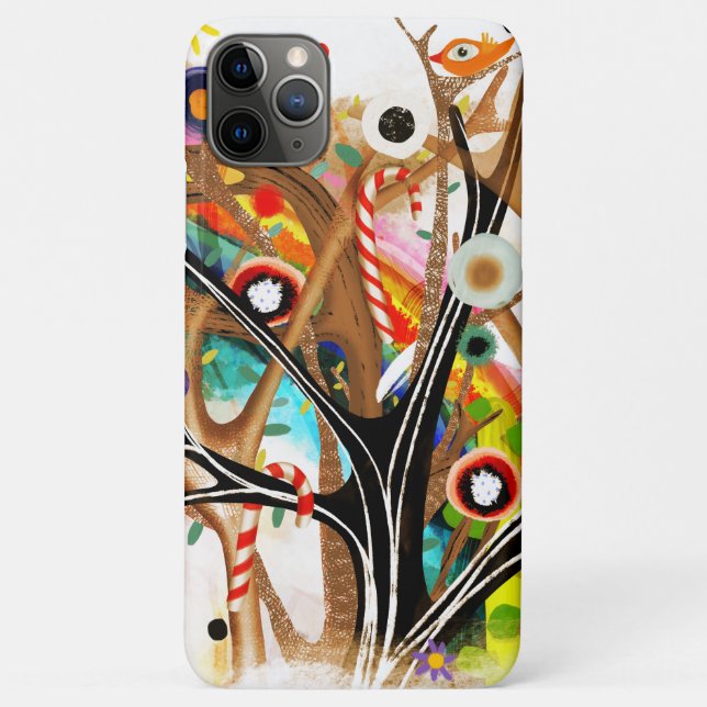 Christma Rainbow tree magic art Candy cane winter Case-Mate iPhone Case (Back)