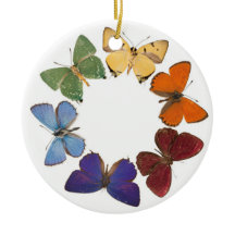 Christman ornament with butterfly ring