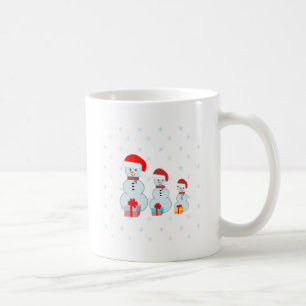 Christman snowmen and snowflakes coffee mug