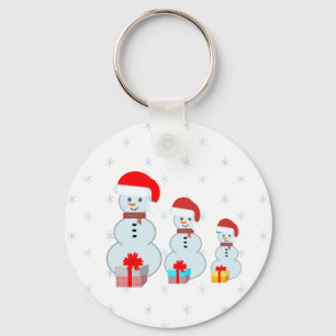 Christman snowmen and snowflakes keychain