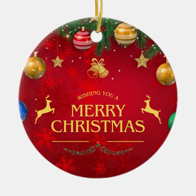 Christmas 10 ceramic ornament (Front)