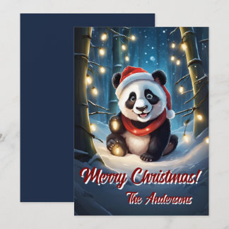 Christmas 10 panda, Happy Holidays, Christmas card
